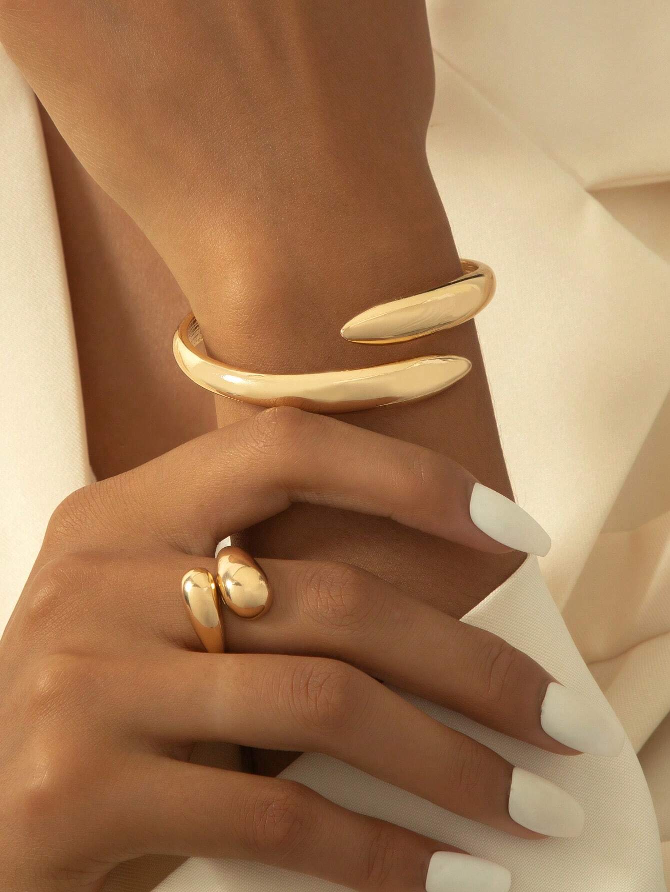 Josyane Gold Bracelet and Ring Set